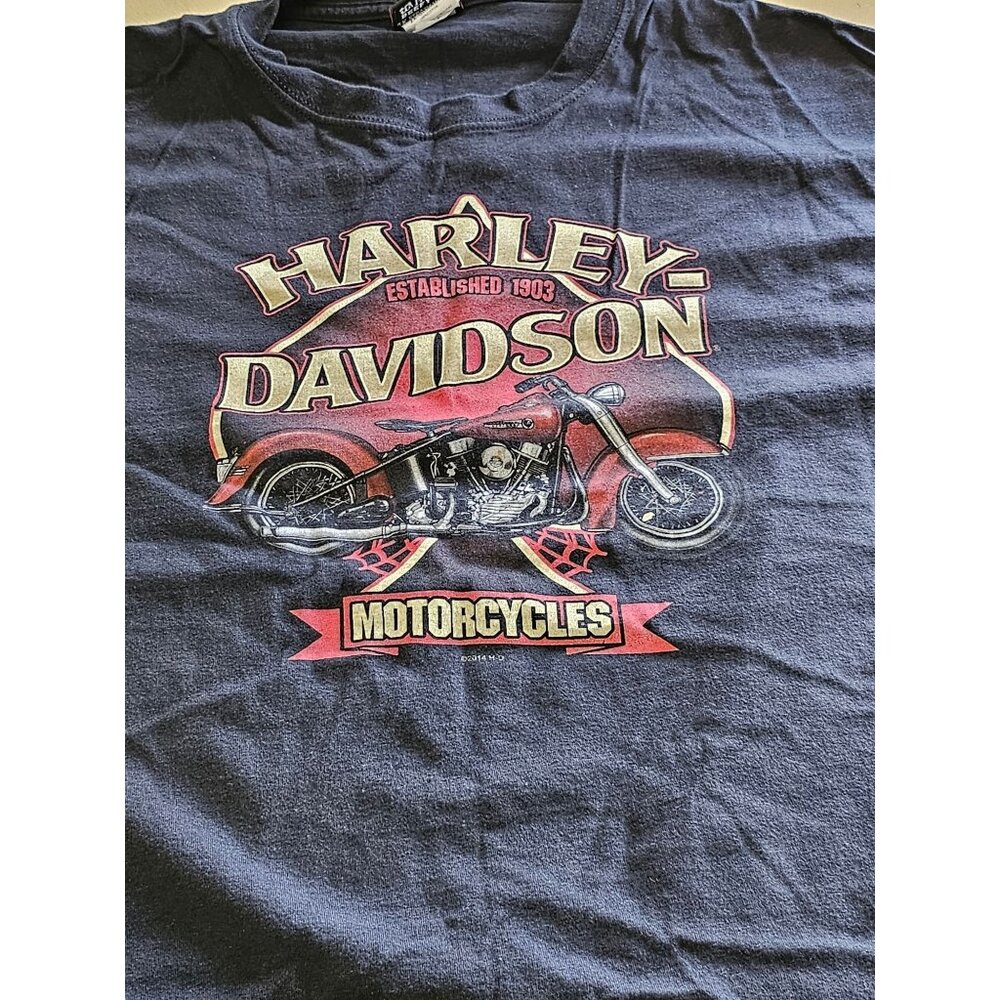 Harley-Davidson Black T-Shirt 2XL Redding California‎ 100% Cotton Vintage Rare